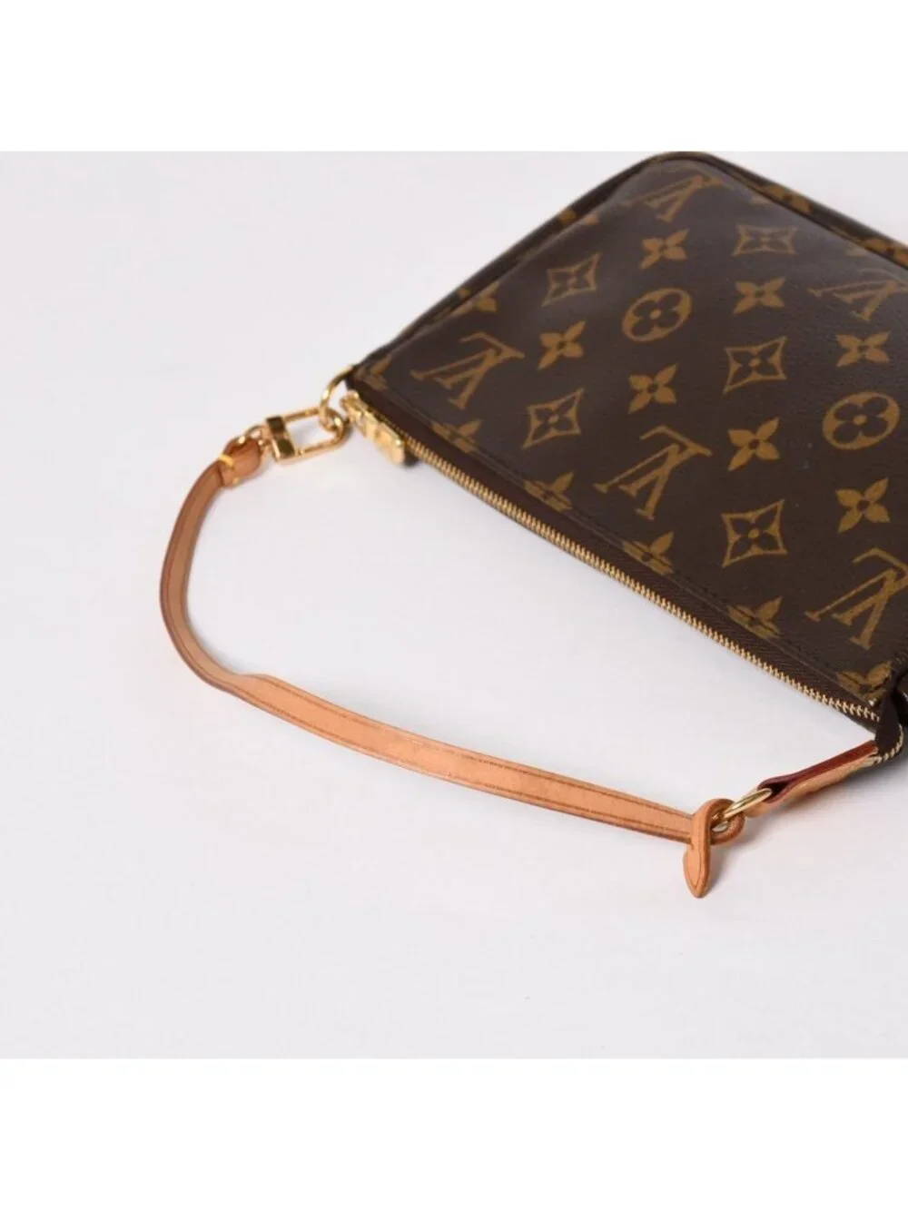 Louis Vuitton Pochette Accessoires Pouch Monogram Brown Leather